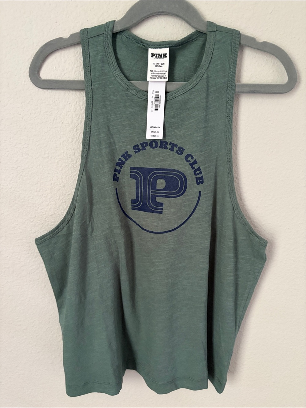 ❤️$10 Victoria's Secret NWT XS Cotton Racerback Tank Top